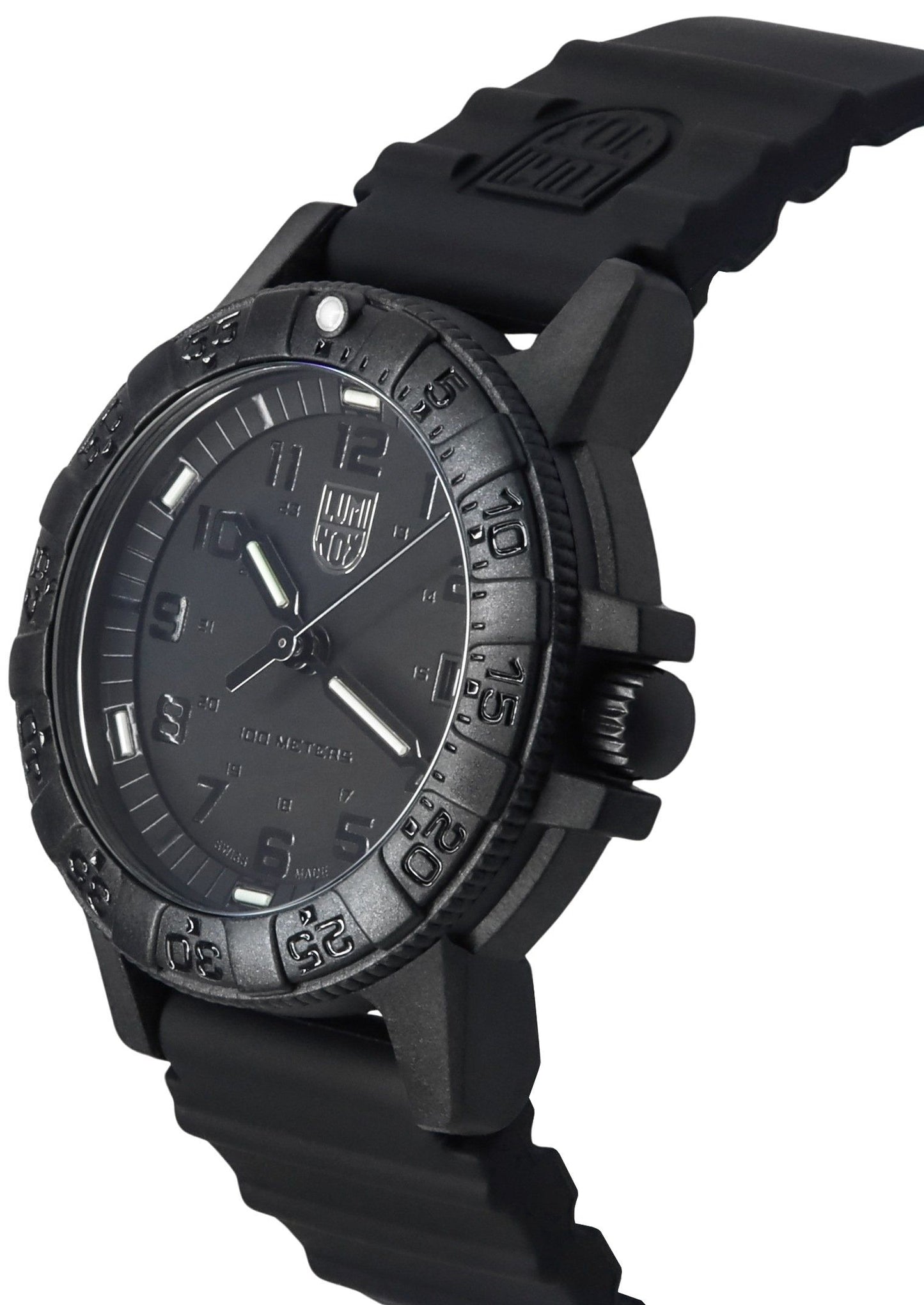 Luminox Leatherback SEA Turtle Silicone Strap Schwarzes Zifferblatt Swiss Quarz XS.0301.BO.L 100M Herrenuhr