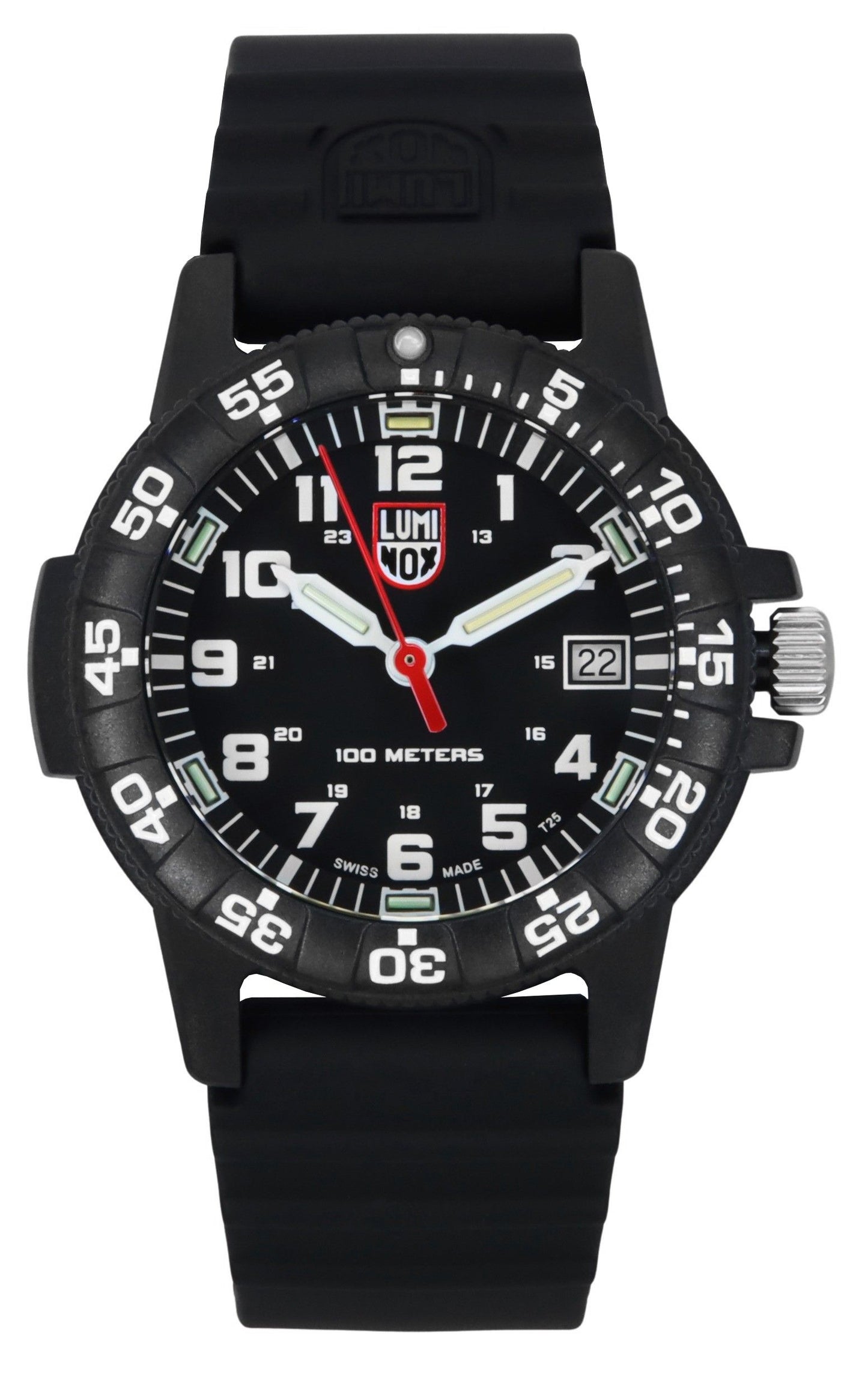 Luminox Leatherback Sea Turtle Silicone Strap Schwarzes Zifferblatt Quarz XS.0301.L 100M Herrenuhr