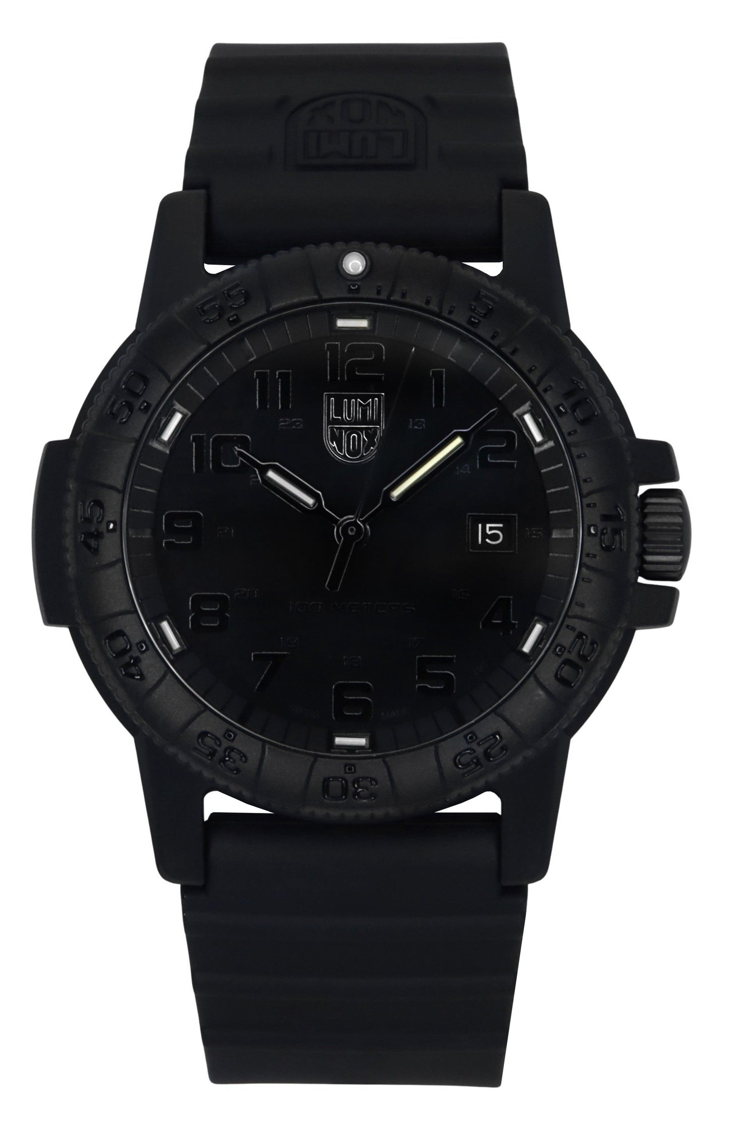 Luminox Leatherback Sea Turtle Silicone Strap Schwarzes Zifferblatt Quarz XS.0321.BO.L 100M Herrenuhr
