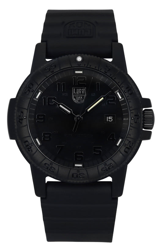 Luminox Leatherback Sea Turtle Silicone Strap Schwarzes Zifferblatt Quarz XS.0321.BO.L 100M Herrenuhr