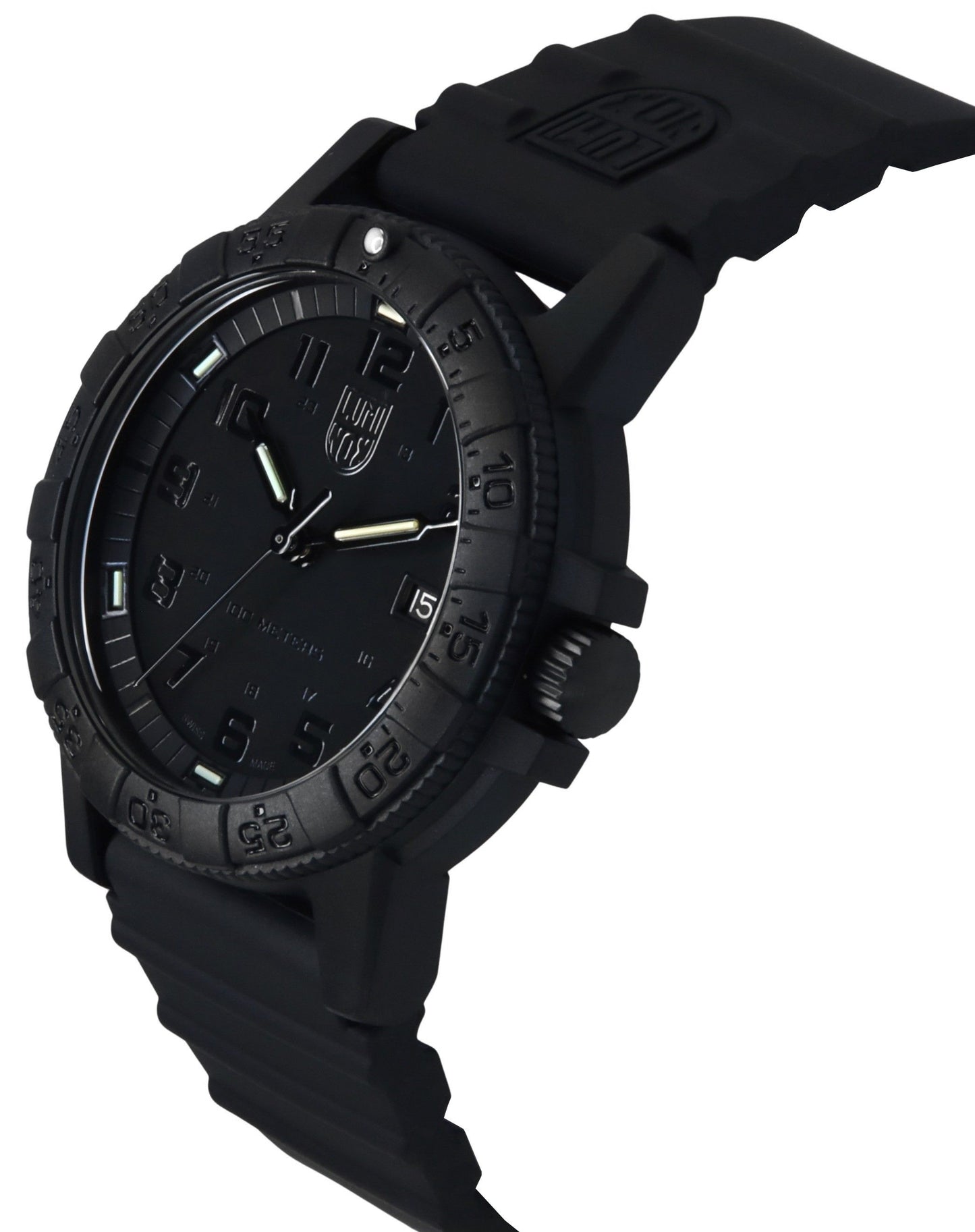 Luminox Leatherback Sea Turtle Silicone Strap Schwarzes Zifferblatt Quarz XS.0321.BO.L 100M Herrenuhr