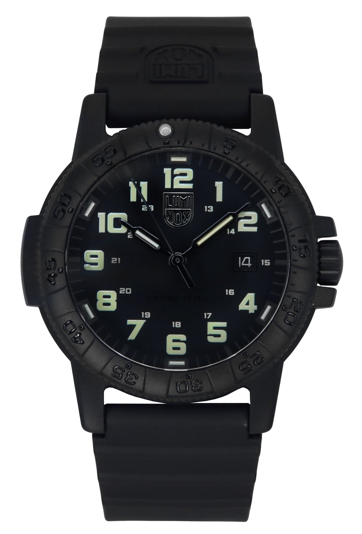 Luminox Leatherback Sea Turtle Giant PU Strap Schwarzes Zifferblatt Quarz XS.0330 100M Herrenuhr