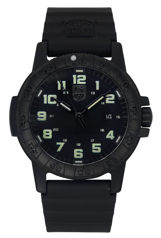 Luminox Leatherback Sea Turtle Giant PU Strap Schwarzes Zifferblatt Quarz XS.0330 100M Herrenuhr