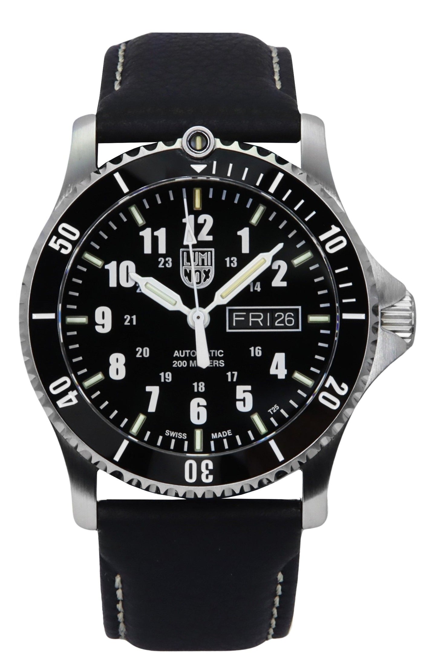 Luminox Sport Timer Lederarmband Blaues Zifferblatt Automatik Taucher XS.0921 200M Herrenuhr