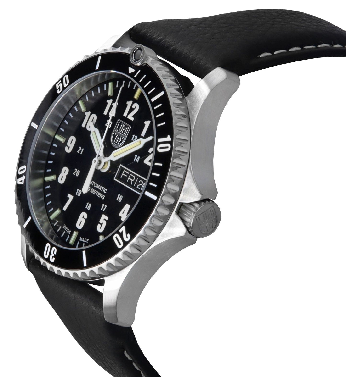 Luminox Sport Timer Lederarmband Blaues Zifferblatt Automatik Taucher XS.0921 200M Herrenuhr