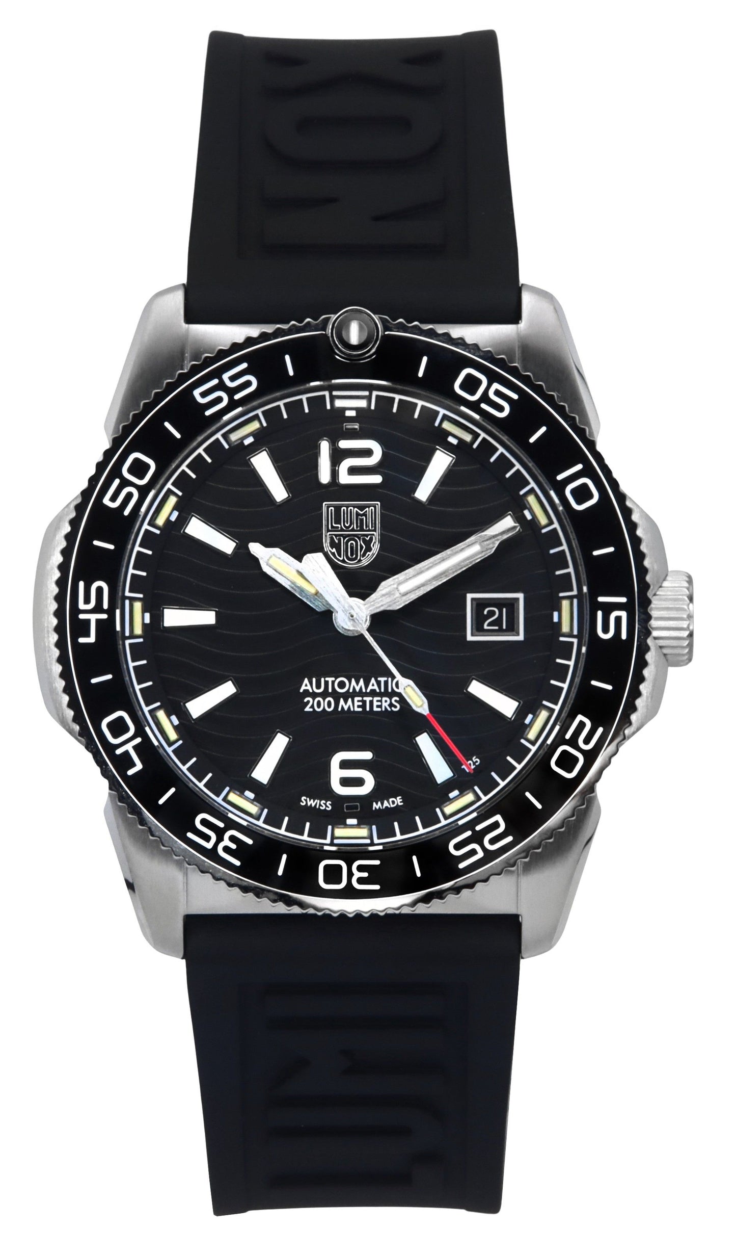 Luminox Pacific Diver Rubber Strap Schwarzes Zifferblatt Automatik XS.3101 200M Herrenuhr