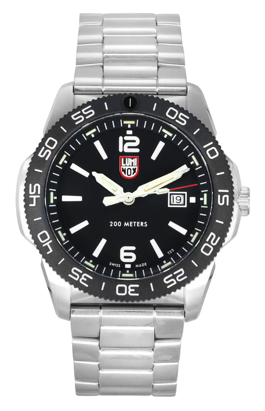 Luminox Pacific Diver Edelstahl Schwarzes Zifferblatt Quarz XS.3122 200M Herrenuhr
