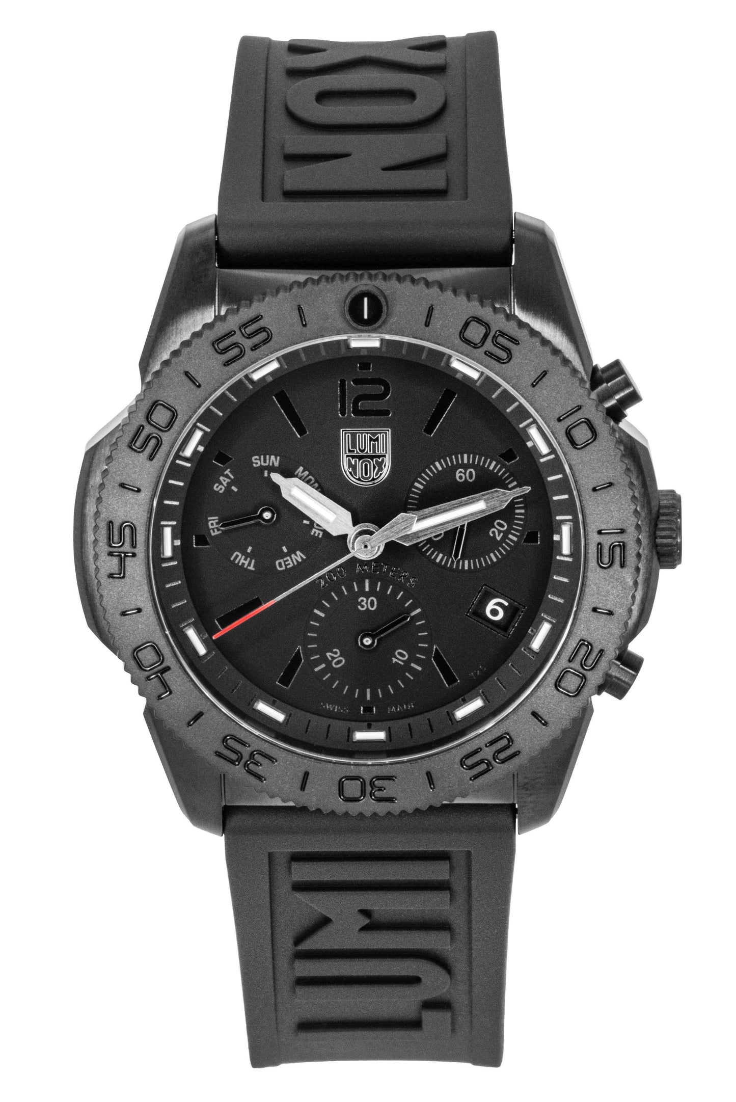 Luminox Pacific Diver Chronograph Rubber Strap Schwarzes Zifferblatt Quarz XS.3141.BO.1 200M Herrenuhr