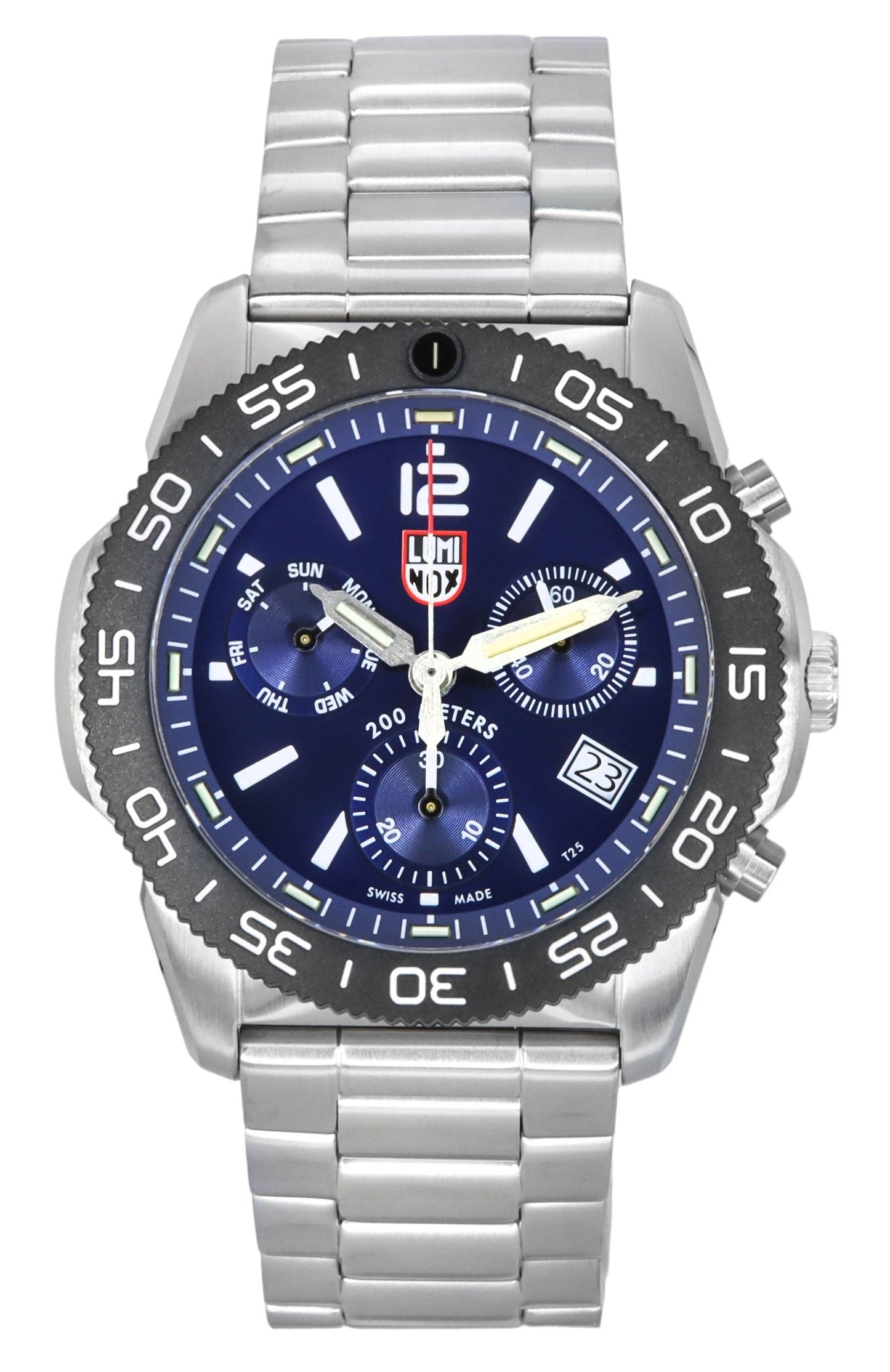 Luminox Pacific Diver Chronograph Edelstahl Blaues Zifferblatt Quarz XS.3144 200M Herrenuhr
