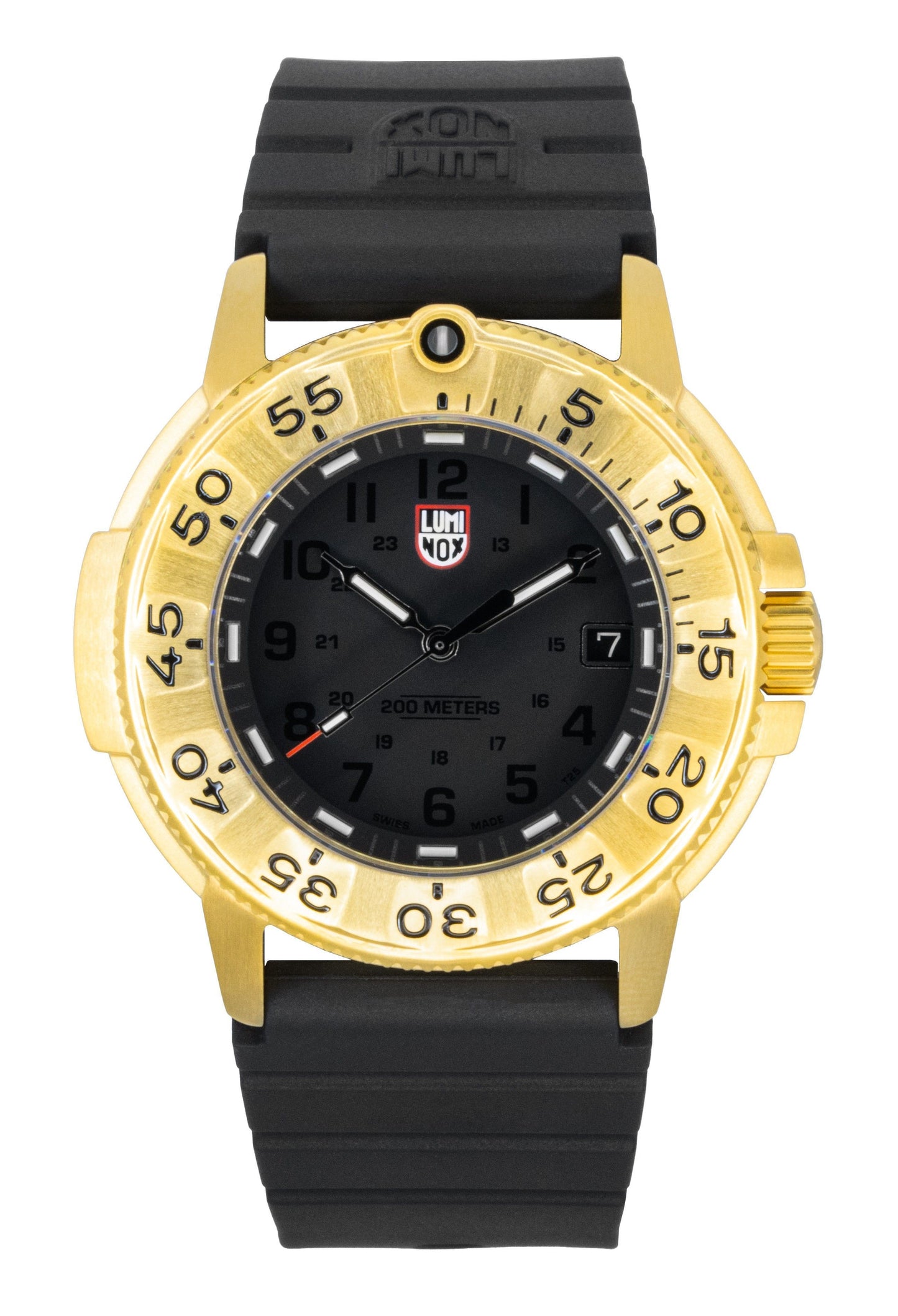 Luminox Navy Seal Foundation Rubber Strap Schwarzes Zifferblatt Quarz Taucher XS.3221.NSF 200M Herrenuhr