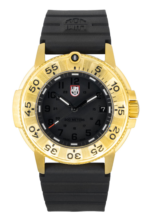 Luminox Navy Seal Foundation Rubber Strap Schwarzes Zifferblatt Quarz Taucher XS.3221.NSF 200M Herrenuhr