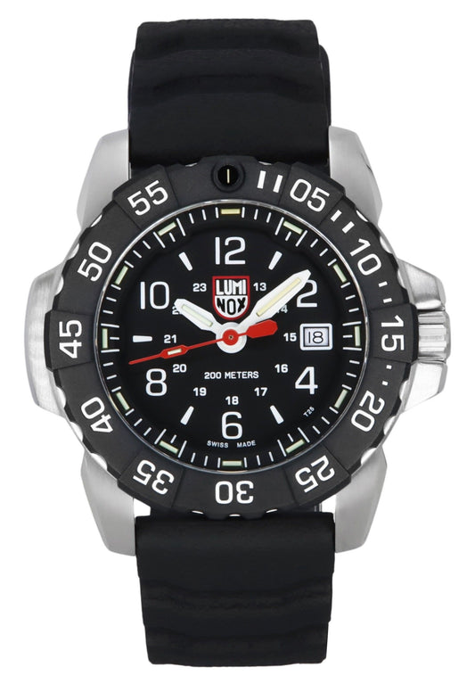 Luminox Navy Seal RSC Rubber Strap Schwarzes Zifferblatt Quarz Taucher XS.3251.CB 200M Herrenuhr