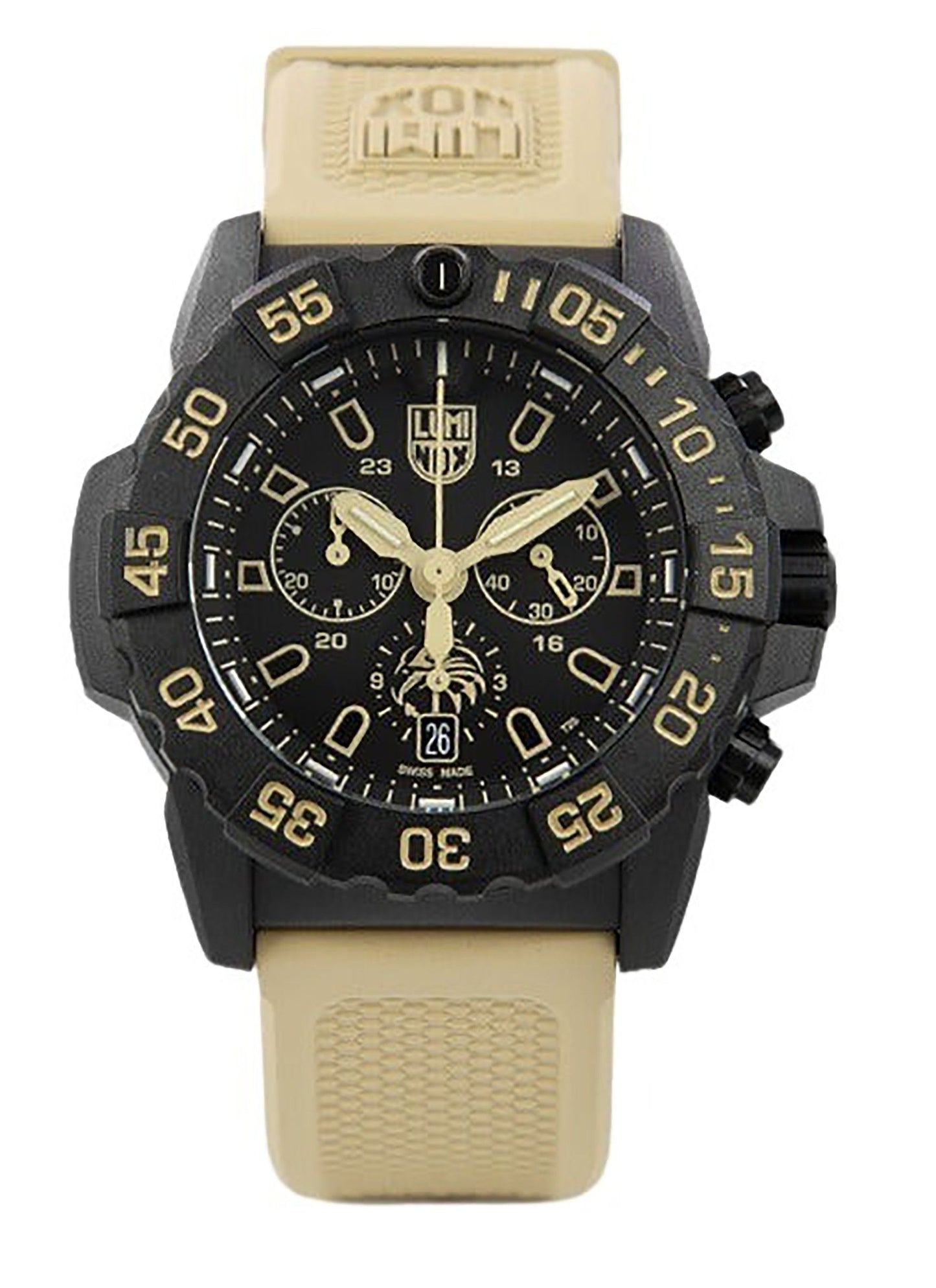 Luminox Navy Seal Foundation Chronograph Schwarzes Zifferblatt Quarz Taucher XS.3590.NSF.Set 200M Herrenuhr With Extra Strap