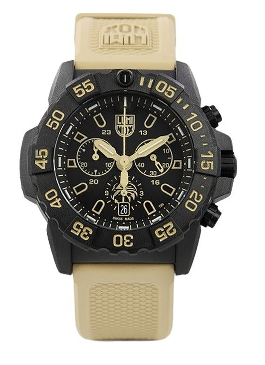 Luminox Navy Seal Foundation Chronograph Schwarzes Zifferblatt Quarz Taucher XS.3590.NSF.Set 200M Herrenuhr With Extra Strap