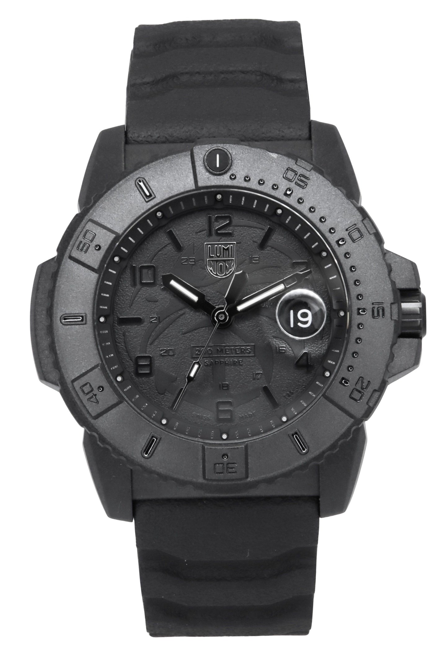 Luminox Navy Seal Foundation Rubber Strap Schwarzes Zifferblatt Quarz Taucher XS.3601.BO.NSF 200M Herrenuhr