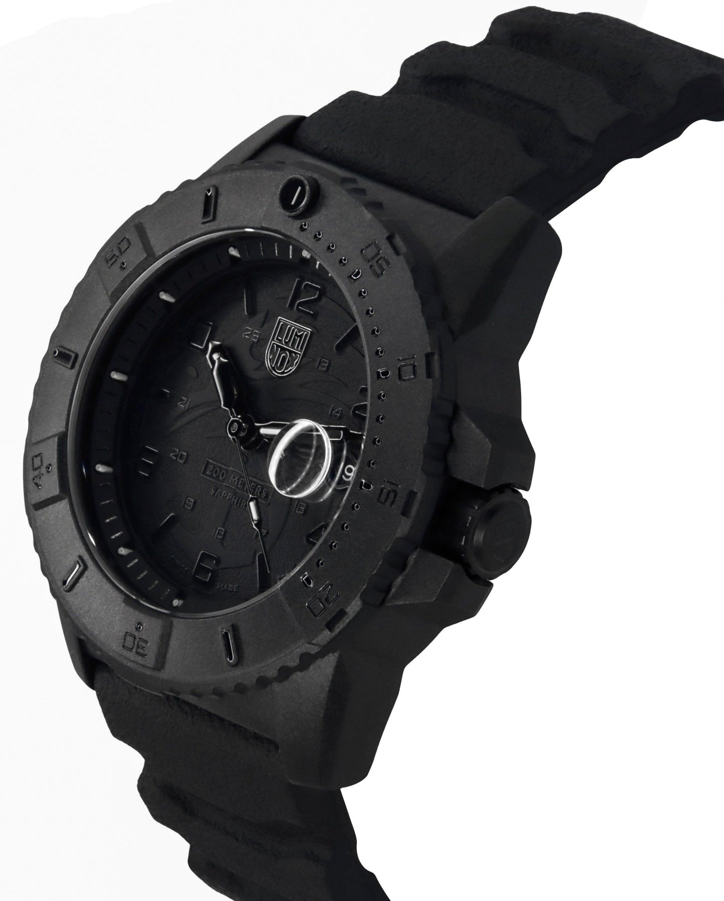 Luminox Navy Seal Foundation Rubber Strap Schwarzes Zifferblatt Quarz Taucher XS.3601.BO.NSF 200M Herrenuhr