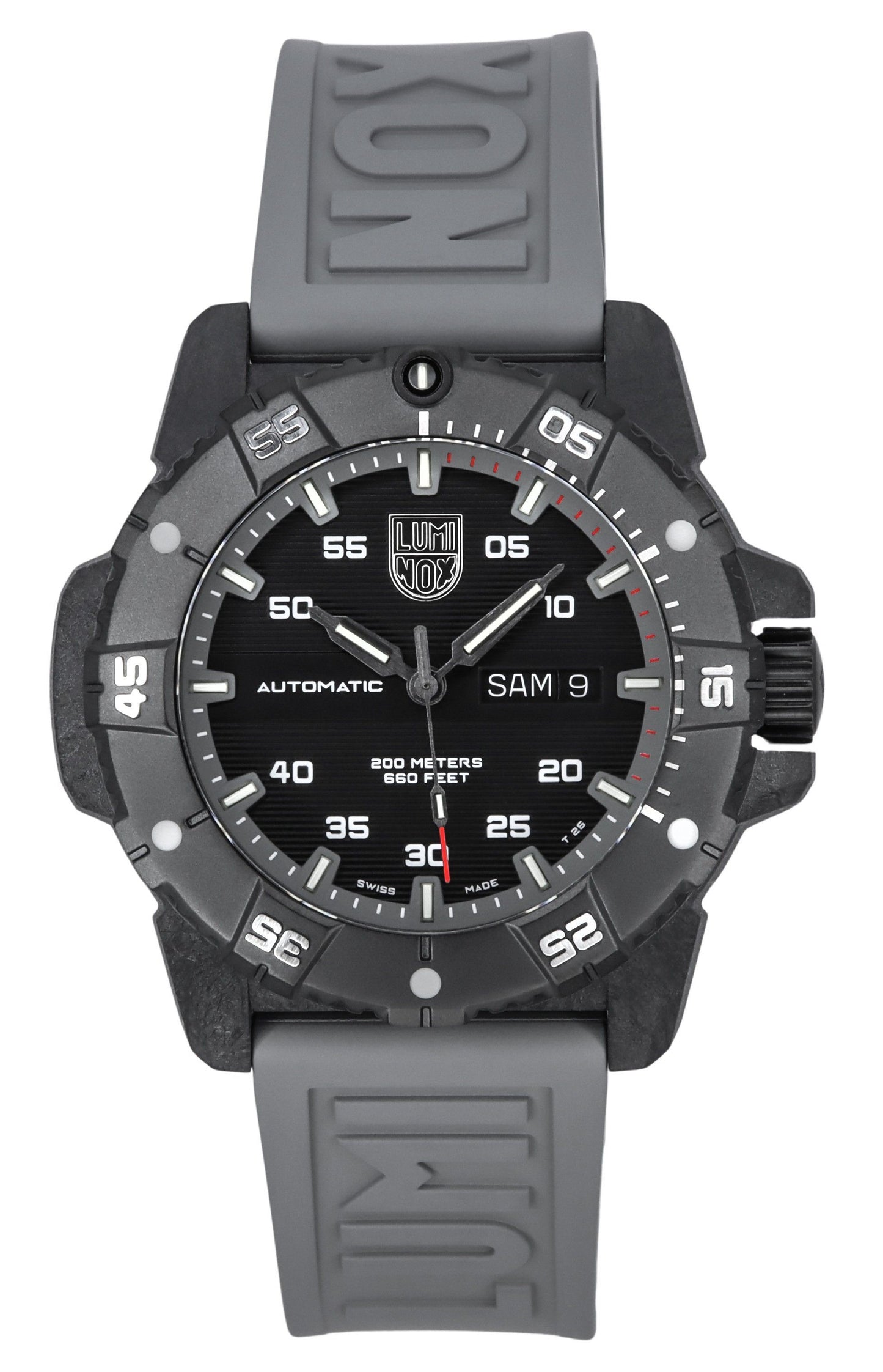 Luminox Master Carbon SEAL Grey Rubber Strap Schwarzes Zifferblatt Swiss Automatik Taucher XS.3862 200M Herrenuhr