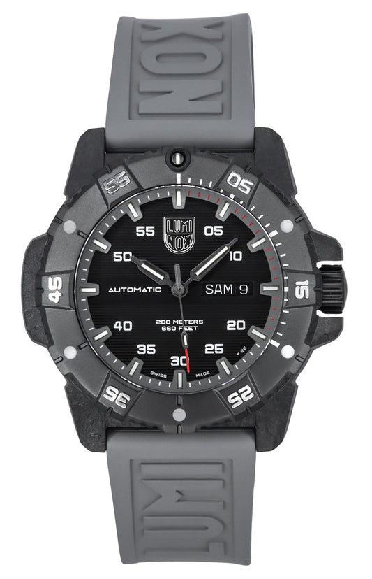 Luminox Master Carbon SEAL Grey Rubber Strap Schwarzes Zifferblatt Swiss Automatik Taucher XS.3862 200M Herrenuhr