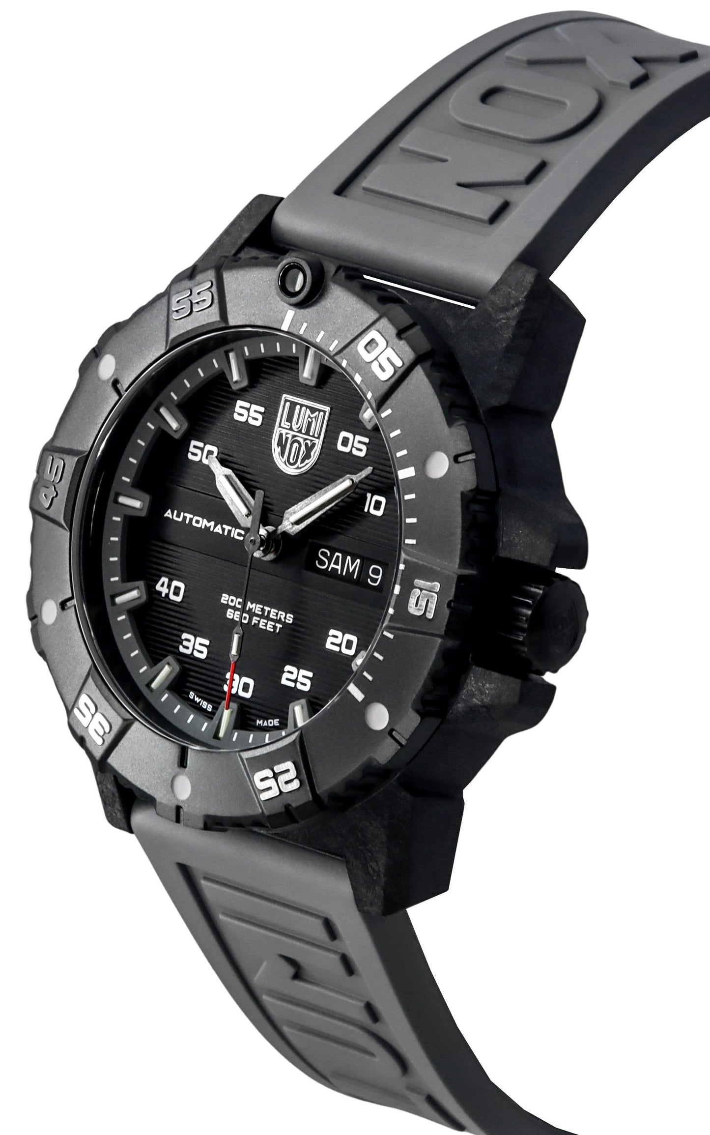 Luminox Master Carbon SEAL Grey Rubber Strap Schwarzes Zifferblatt Swiss Automatik Taucher XS.3862 200M Herrenuhr