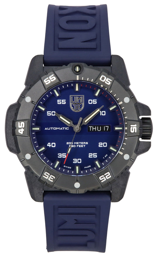 Luminox Master Carbon SEAL Rubber Strap Blaues Zifferblatt Swiss Automatik Taucher XS.3863 200M Herrenuhr