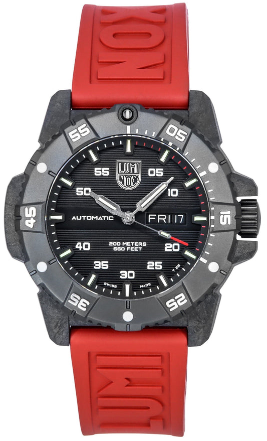 Luminox Master Carbon Seal Rubber Strap Schwarzes Zifferblatt Swiss Automatik Taucher XS.3875 200M Herrenuhr