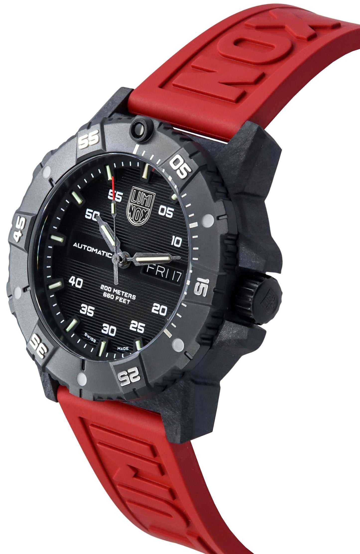 Luminox Master Carbon Seal Rubber Strap Schwarzes Zifferblatt Swiss Automatik Taucher XS.3875 200M Herrenuhr