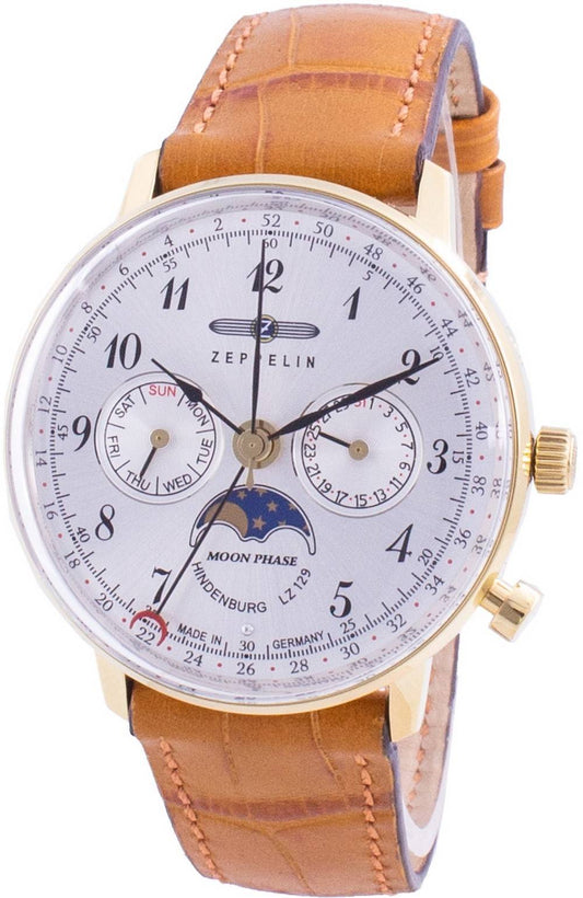 Zeppelin Hindenburg LZ129 7039-1 70391 Quarz Moon Phase Damenuhr