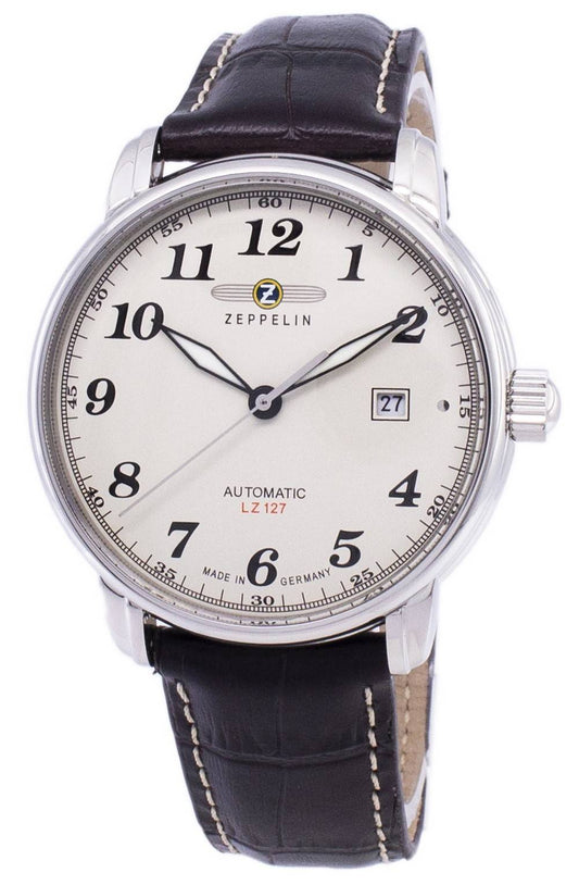 Zeppelin Series LZ127 Graf Automatik Germany Made 7656-5 76565 Herrenuhr