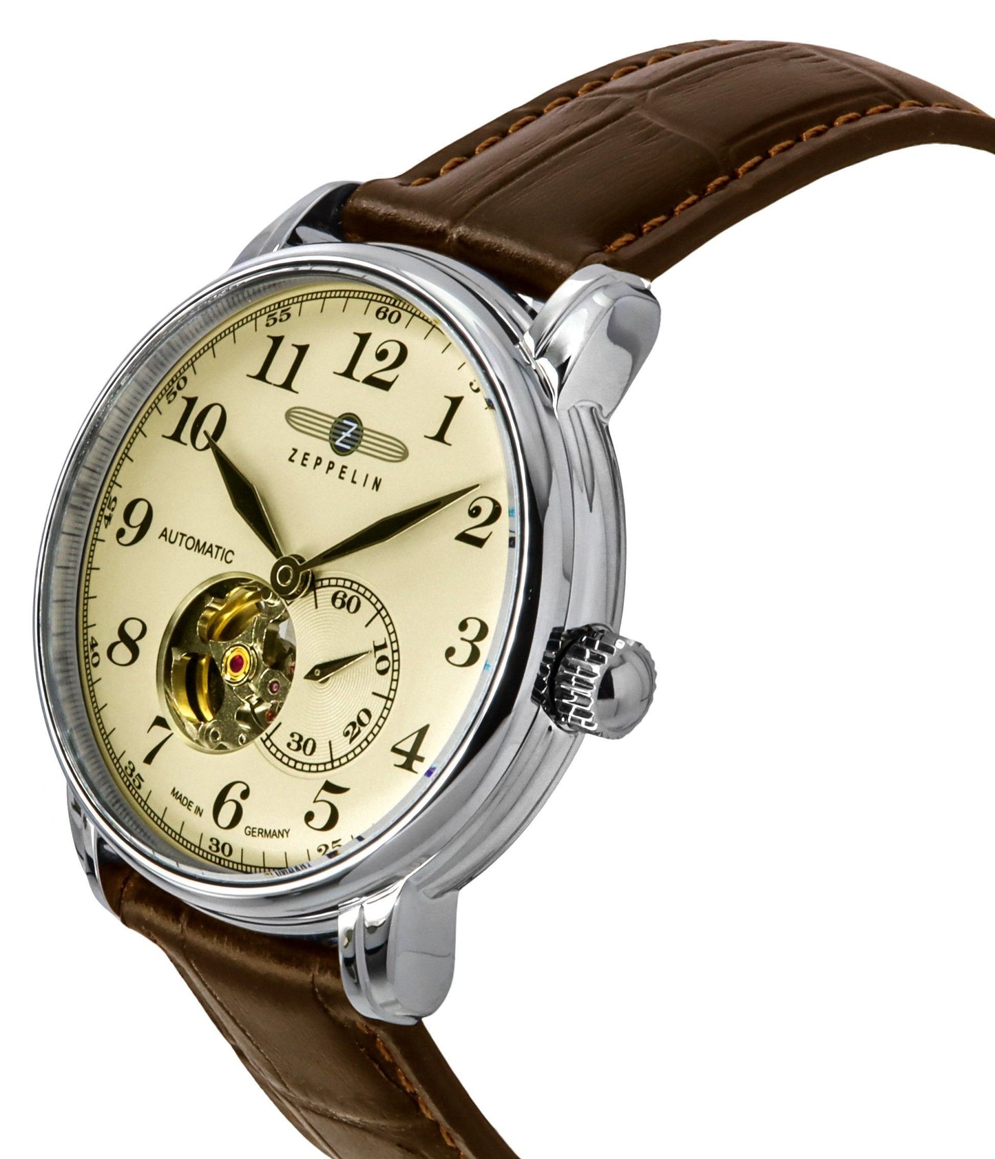 Zeppelin Series LZ127 Graf 7666-5 76665 Automatik Germany Made Herrenuhr