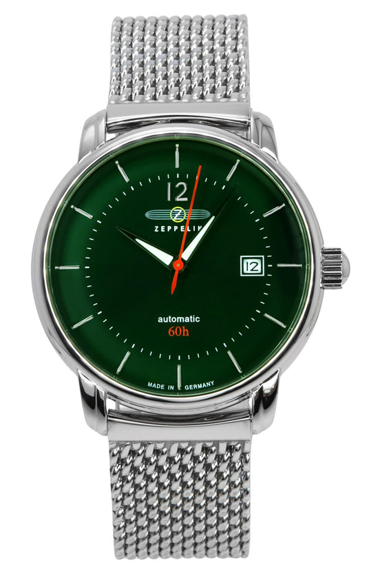 Zeppelin LZ120 Bodensee Edelstahl Gr?nes Zifferblatt Automatik 8160M4 Herrenuhr