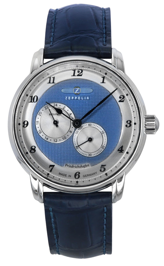 Zeppelin Friedrichshafen Lederarmband Blaues Zifferblatt Automatik 85683 Herrenuhr