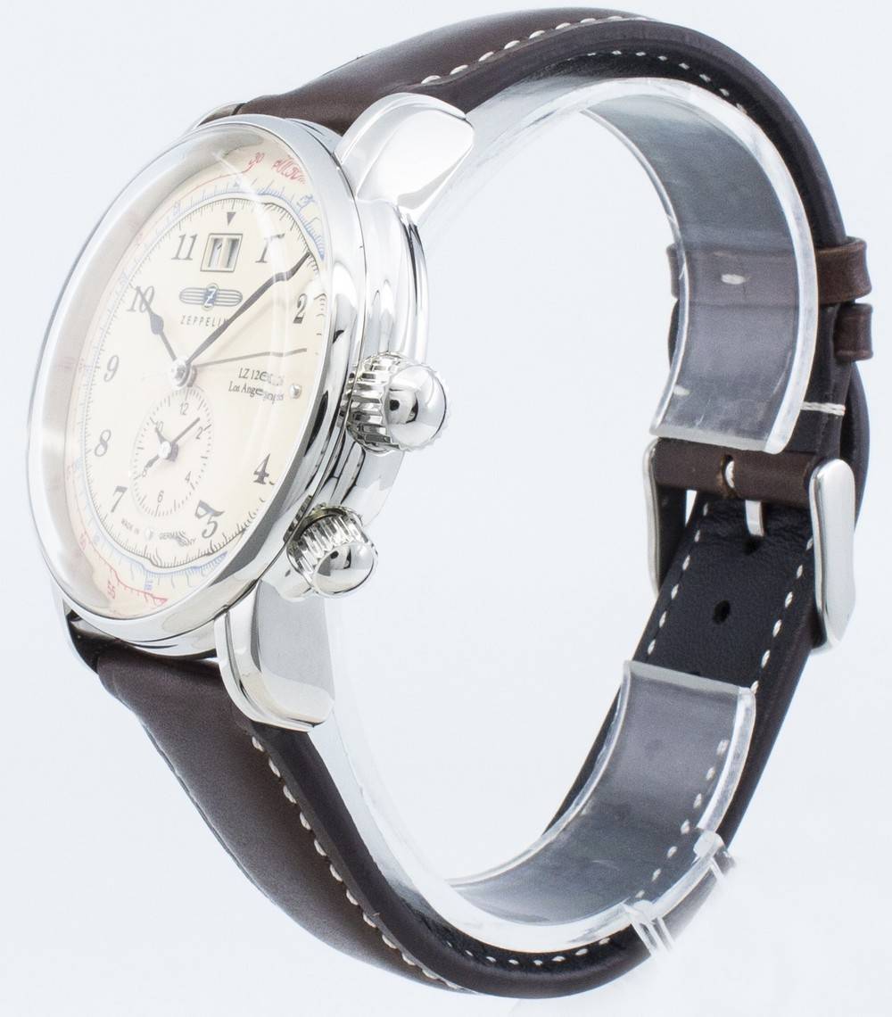 Zeppelin LZ126 Los Angeles 8644-5 86445 Quarz Pulsometer Herrenuhr