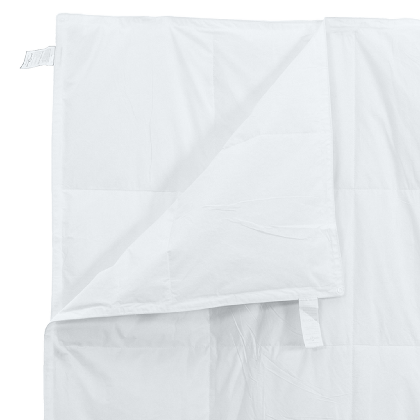 Parure de lit avec oreillers 3 pcs Blanc Plumes d'oie